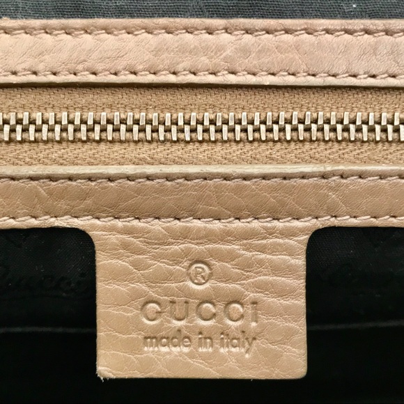 GUCCI Vintage 1970’s GG Tan Suede Leather Handbag - Picture 3 of 12